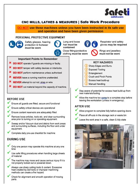 cnc machine safety requirements|milling machine hazards and risks.